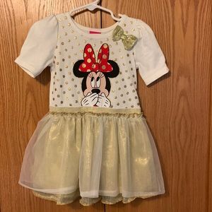 Disney Minnie Mouse Gold dress 2T